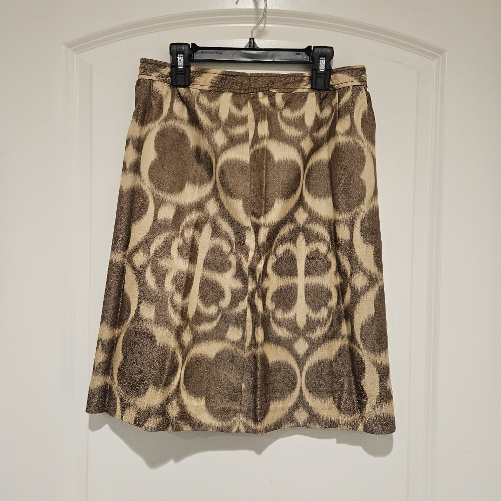 Tory Burch Abstract Printed Silk Skirt Size 2 #424